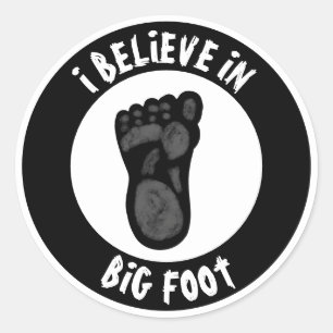 Big Foot Sasquatch Footprint Runder Aufkleber