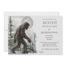 Big Foot/Sasquatch Geburtstagsparty Einladung