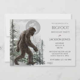Big Foot/Sasquatch Geburtstagsparty Einladung
