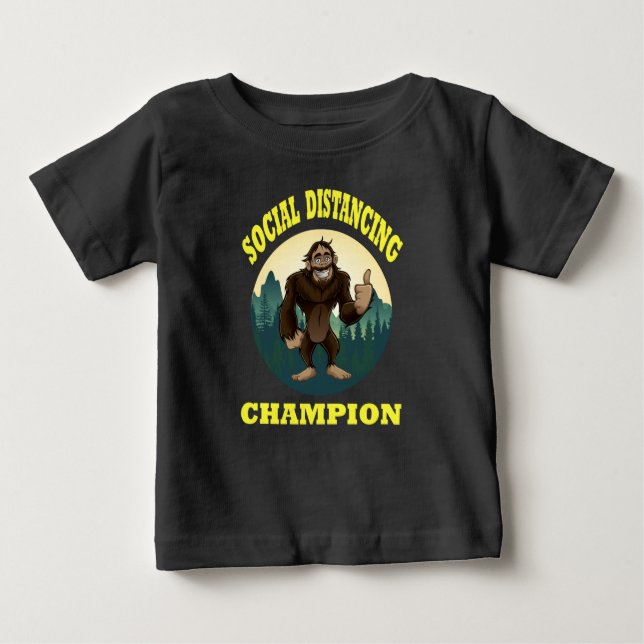 Big Foot Social Distancing Funny Baby T-shirt (Vorderseite)