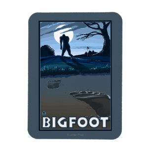 Big Foot Spaziergang durch den Golfplatz Magnet