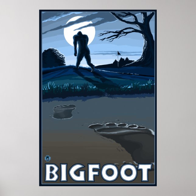 Big Foot Spaziergang durch den Golfplatz Poster (Vorne)