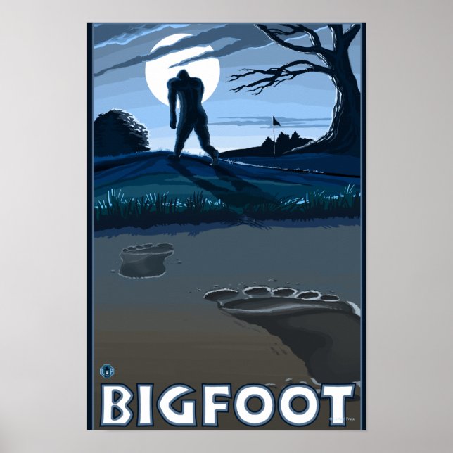 Big Foot Spaziergang durch den Golfplatz Poster (Vorne)