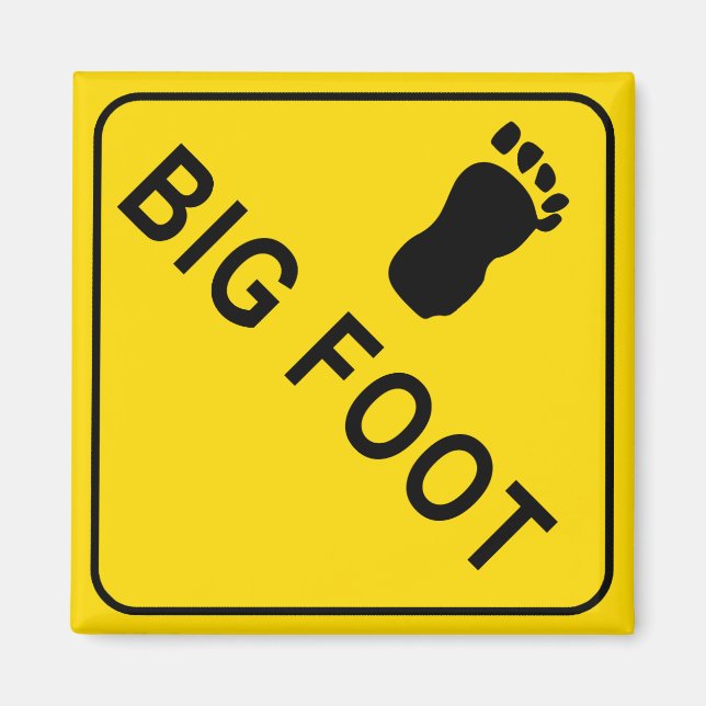 Big Foot Square Magnet (Vorne)