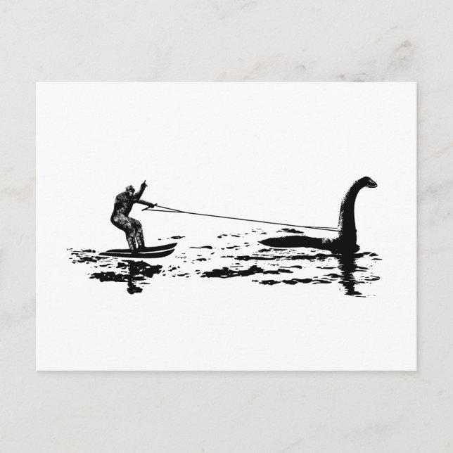 Big Foot und Nessie Postkarte (Vorderseite)