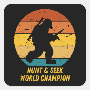 Big Foot Will nicht, sich zu verstecken und noch m Quadratischer Aufkleber