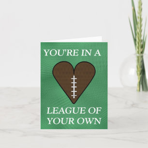Big Football Lover Valentine's Day Card Dankeskarte