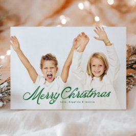 Big Foto Green Letters Overlay Frohe Weihnachten