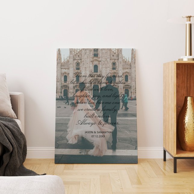 Big Foto Wedding Geschenke Script Kalligrafie Vows Leinwanddruck (Big Photo Wedding Gift Script Calligraphy Vows Canvas Print
)
