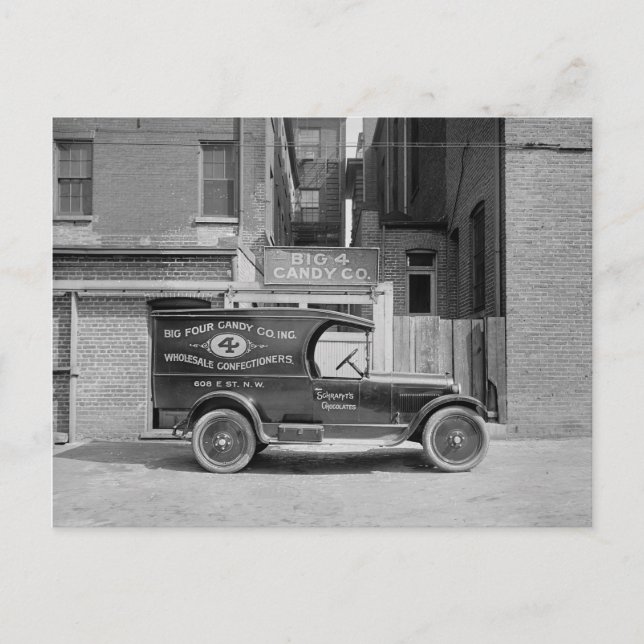Big Four Candy Co. Truck Postkarte (Vorderseite)