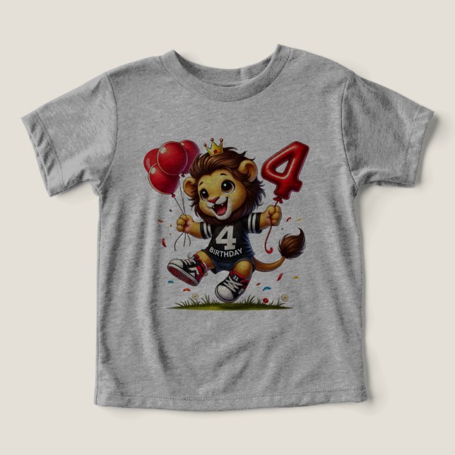 Big Four Celebration: Löwe mit Balloons (Design Vorderseite)