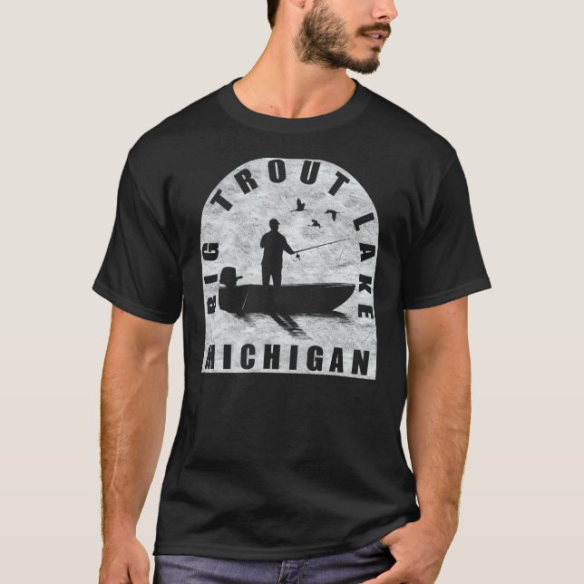 Big Fout Lake Fischen T-Shirt (Vorderseite)