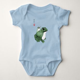 Big Frog Little Japanischer Frog Toad 19. Jahrhund Baby Strampler