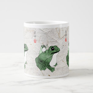Big Frog Little Japanischer Frog Toad 19. Jahrhund Jumbo-Tasse