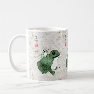 Big Frog Little Japanischer Frog Toad 19. Jahrhund Kaffeetasse