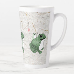 Big Frog Little Japanischer Frog Toad 19. Jahrhund Milchtasse