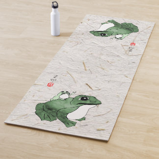 Big Frog Little Japanischer Frog Toad 19. Jahrhund Yogamatte