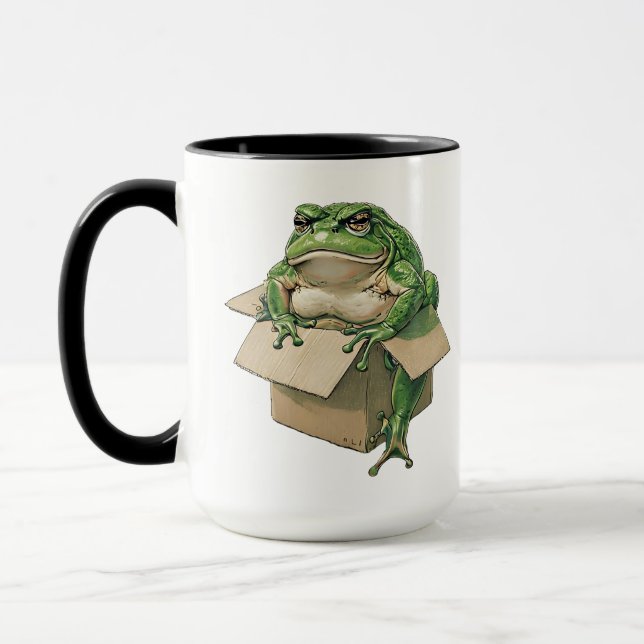 Big Frosch in Small Box - Ich habe fast Meme Desig Tasse (Links)