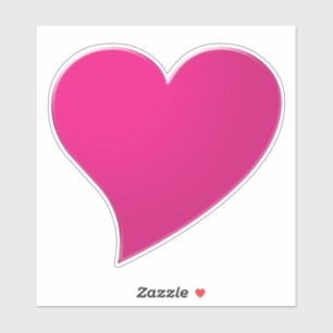 Big fuchsia hot pink Herz, Liebe Aufkleber