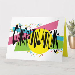BIG Fun Colorful Gratulation Celebration 8x10 Karte