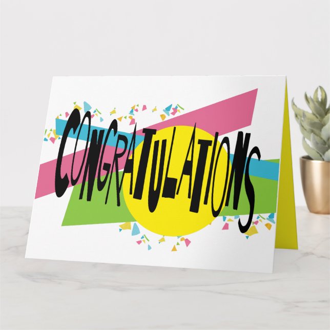 BIG Fun Colorful Gratulation Celebration 8x10 Karte (Kleine Pflanze)