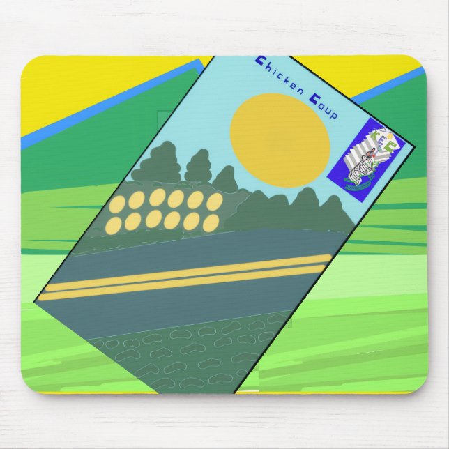 Big Funny Eggs Crossing the Road Mousepad (Vorne)