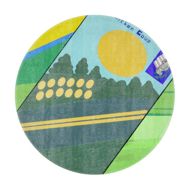Big Funny Eggs Crossing the Road Paper cup Schneidebrett (Vorderseite)