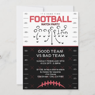 BIG GAME Football Party Invitation Einladung