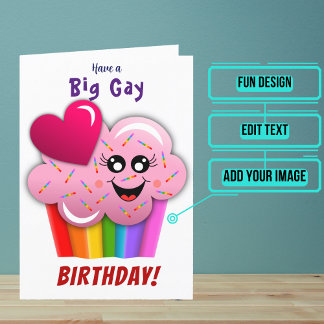 Big Gay Pastry Geburtstag Karte