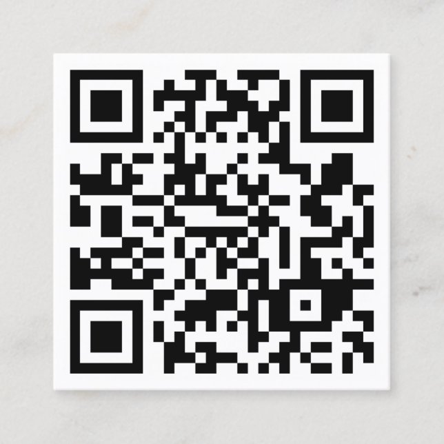 Big Gigant QR Code Square Business Card Quadratische Visitenkarte (Vorderseite)
