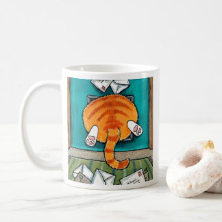 Big Ginger Tabby Hintern Cat Flap Kaffeetasse