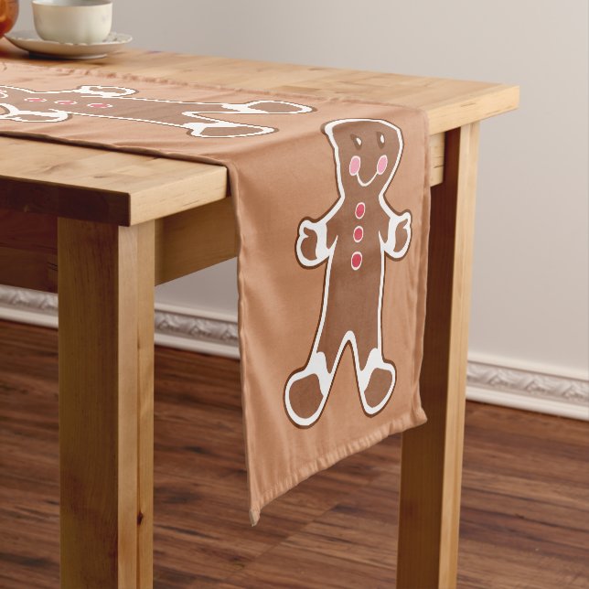 Big Gingerbrot Cookies Table Runner Kurzer Tischläufer (Beispiel)
