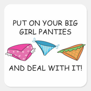 Big Girl Panties Quadratischer Aufkleber