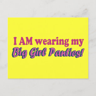 Big Girl Panties Textdesign Postkarte