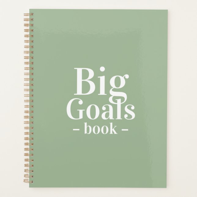 Big Goals Book White Sage Green Planer (Vorderseite)