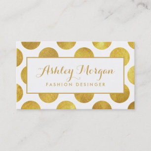 Big Gold Glitzer Polka Dots - Einzigartig und stil Visitenkarte