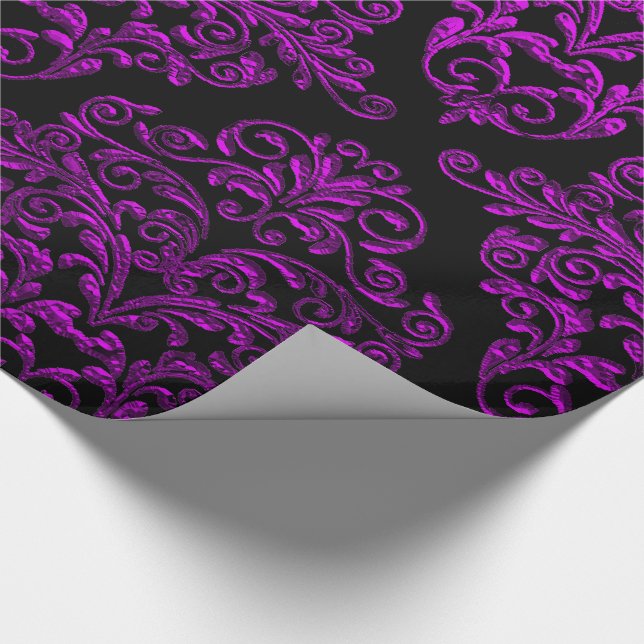 Big Gothic II Damask Eleganter Urlaub Geschenkpapier (Ecke)