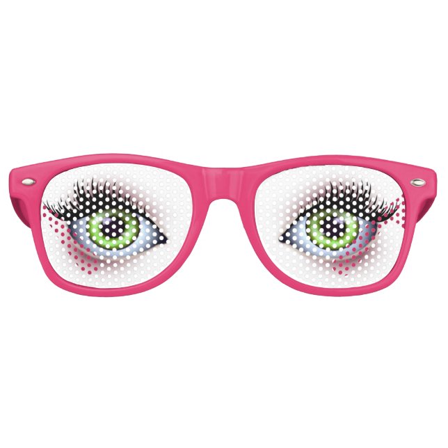Big Green Eyes Party Glasses Partybrille (Vorderseite)
