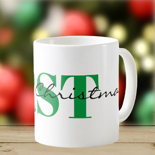 Big Green Monogram und Frohe Weihnachts Classic Kaffeetasse
