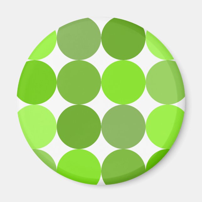 Big Green Polka Dots Magnet (Vorne)
