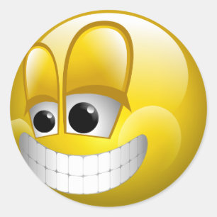 BIG GRIN FACE RUNDER AUFKLEBER
