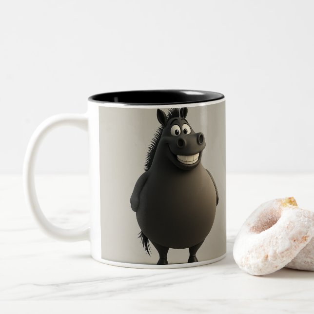 Big Grin Horse Tasse (Mit Donut)