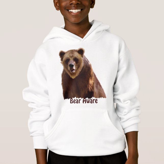 Big Grizzle Bär Naturerlebnis Geschenk Hoodie (Vorderseite)