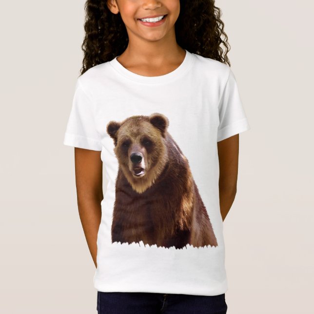 Big Grizzle Bär Naturerlebnis Geschenk T-Shirt (Vorderseite)