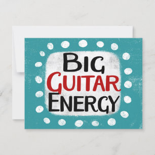Big Guitar Energy Grußkarte Karte