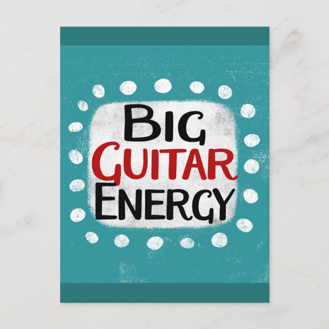 Big Guitar Energy Postcard Postkarte (Vorderseite)