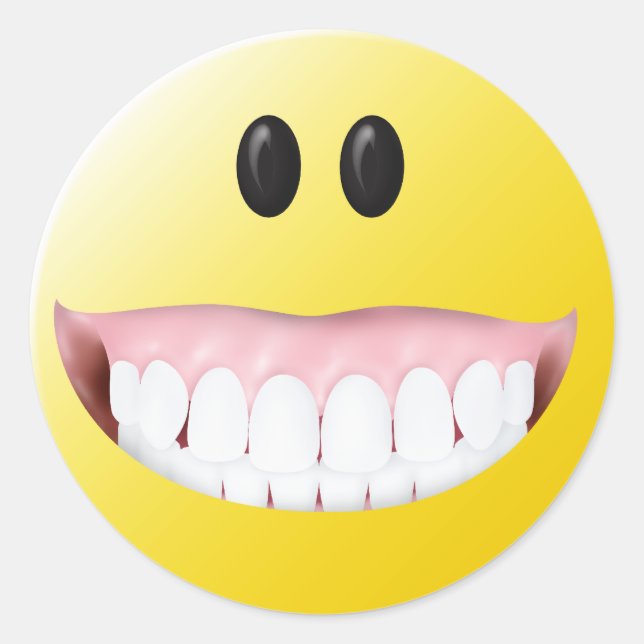 Big Gums Face Runder Aufkleber (Vorderseite)