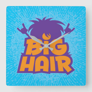 Big-Hair-Band-Logo Quadratische Wanduhr