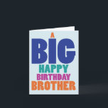 Big Happy Birthday Brother Karte<br><div class="desc">Über diesen Punkt * INSIDE GREETING: "Alles Gute zum Geburtstag!" COVER - Ein großer Glückwunsch zum Geburtstag Bruder * KARTENGRÖSSE - Erhalten Sie 1, normaler Notecard mit 12x18 Inch Umschlag. Wir bieten lustige Karten, die entweder leer oder grüßend im Inneren erscheinen, also überprüfen Sie vor dem Kauf alle Produkt-Fotos. *...</div>
