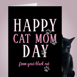 Big Happy Mother's Day Card aus Ihrer Black Cat